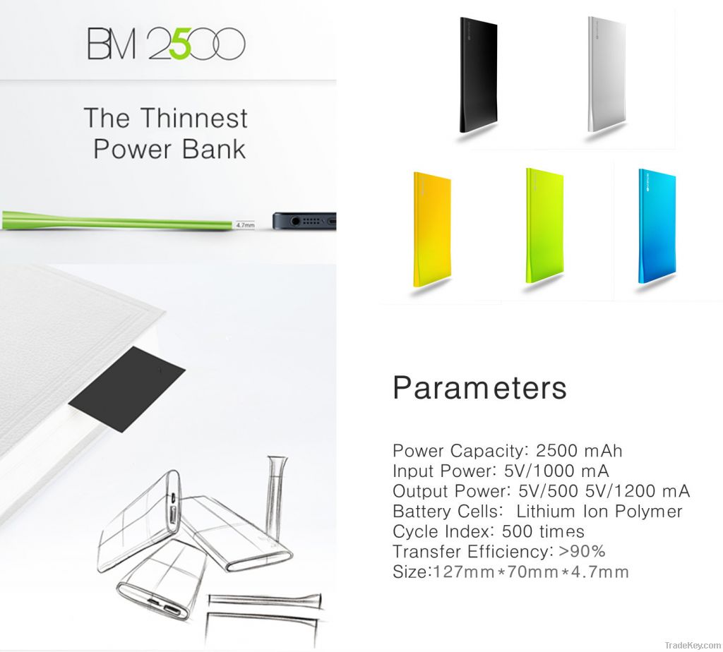 Trendy Power Bank 2500mAh(Factory Price)