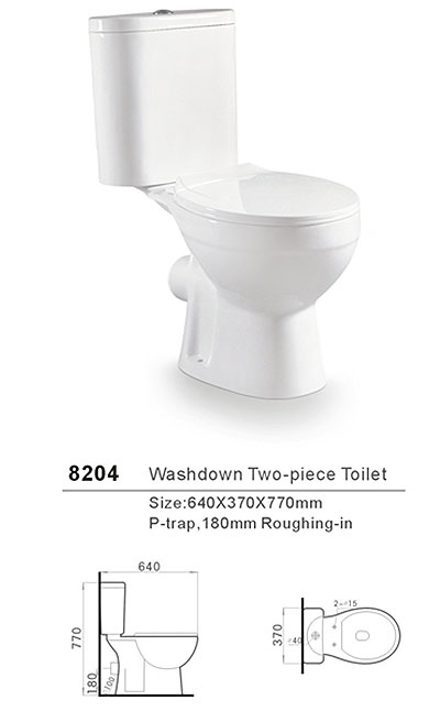 NEWTANG washdown Two-piece closet(Toilet) No:8204