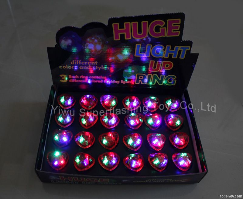 Light up Huge heart ring