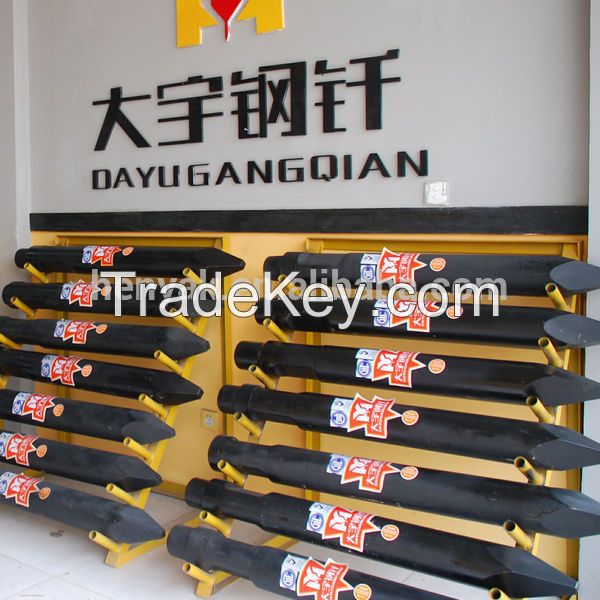 Hydraulic rock breaker spare parts/Rock breaker chisel/Road breaker tools/SOOSAN