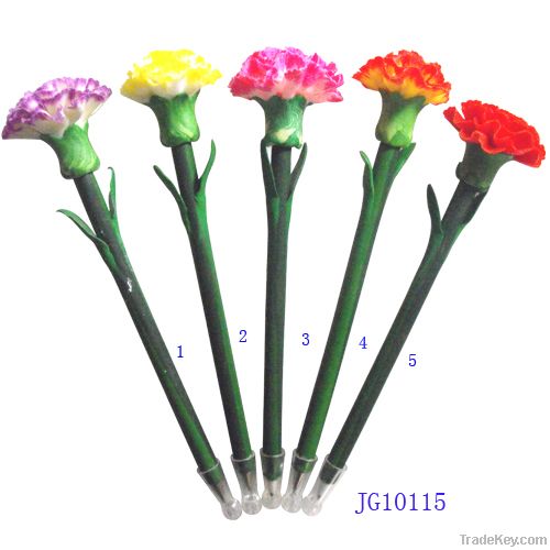 Mother's Day Gift Carnation Flower Ballpoint Pen Promotional Ball Pen