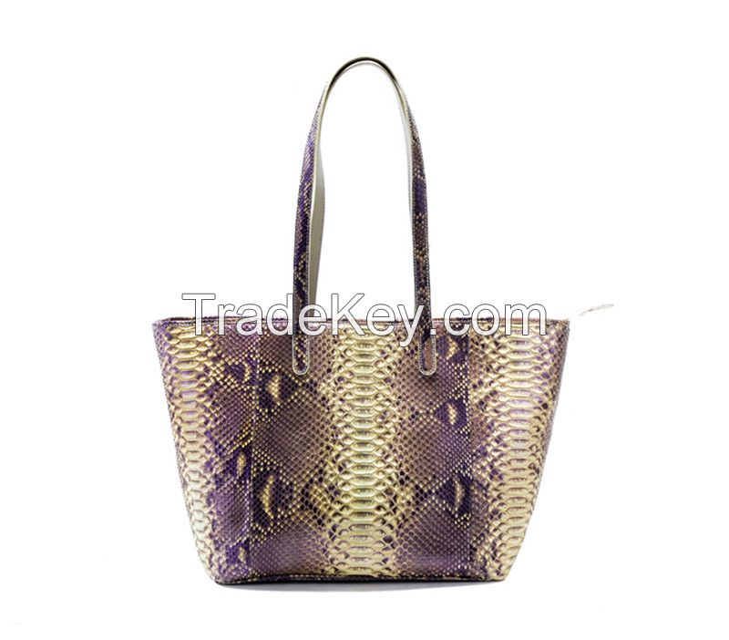 Python Shoulder Tote Bag Purple 2P4010CC