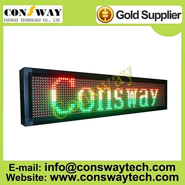 CE approved led moving sign with RGY color and size 104cm(W)*24cm(H)*7cm(D)