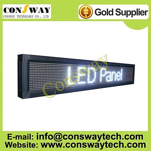 CE approved outdoor advertising led display screen with white color and size 136cm(W)*24cm(H)*7cm(D)