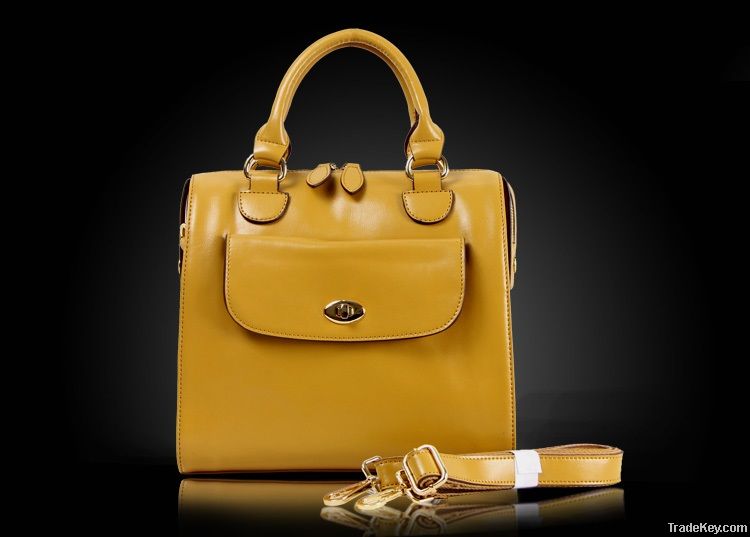 Oil wax leather handbag