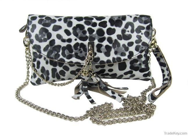 Woman leopard messenger chain bags