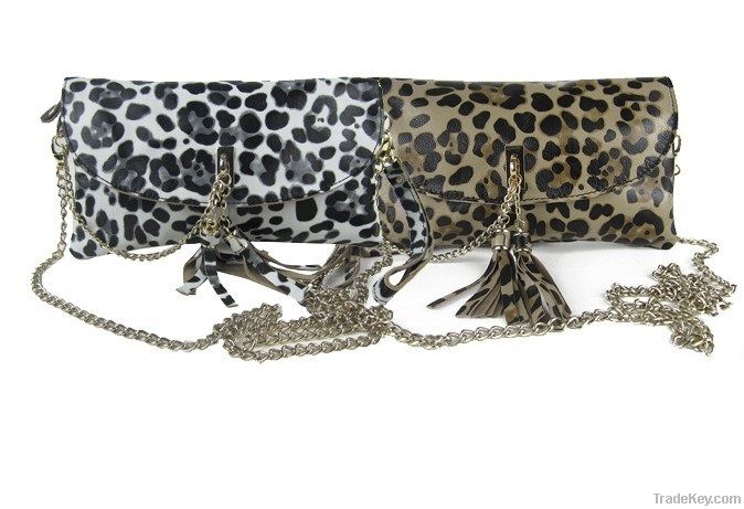 Woman leopard messenger chain bags