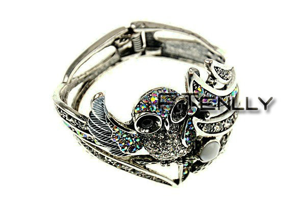 custom service green metal owl bangle suppliers