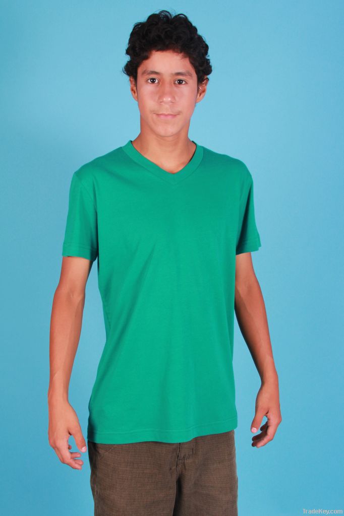 T-shirt V neck Pima cotton