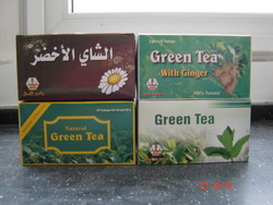 green tea bag