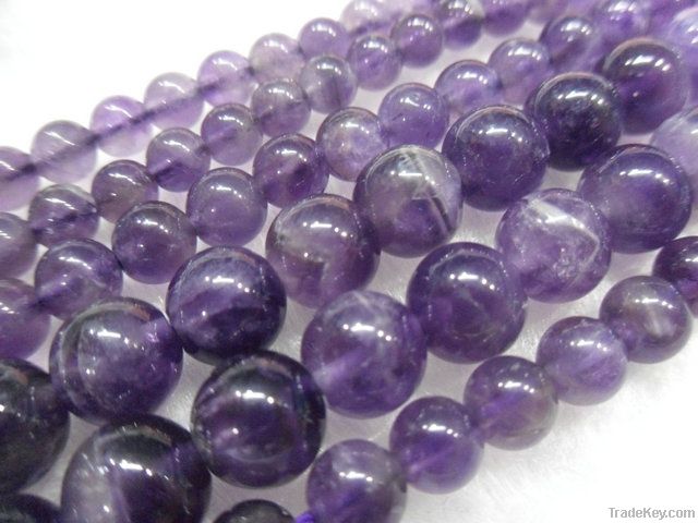 natural amethyst round beads/semi-precious stones beads