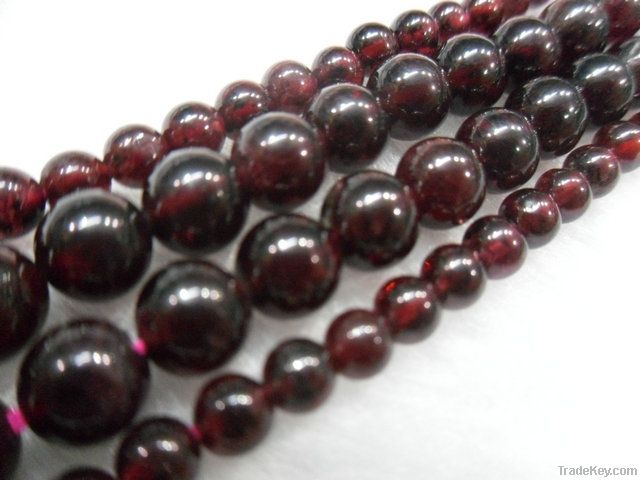 garnet round beads/semiprecious stone beads