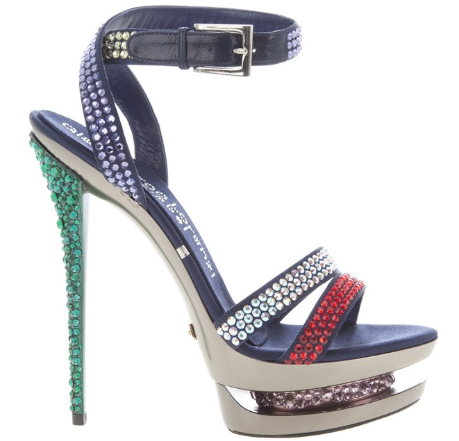 Gianmarco Lorenzi diamond ultra-high sandals