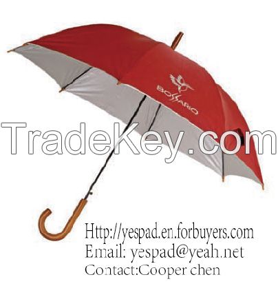 23&quot;x8K Straight Auto Polyester with Silver Coating Advertising Umbrella,Promotional Umbrella