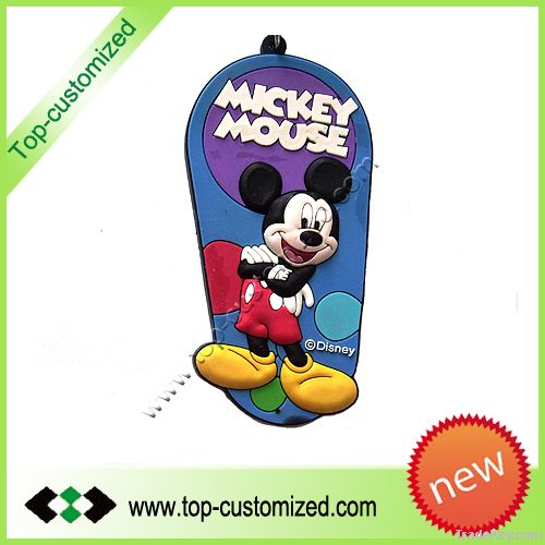 Custom cartoon rubber keychain