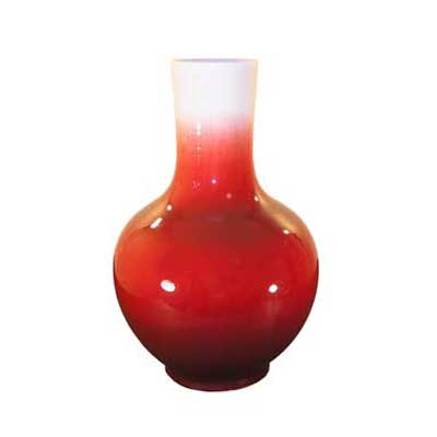 18&quot; Flaming Bay Porcelain Bobble Vase