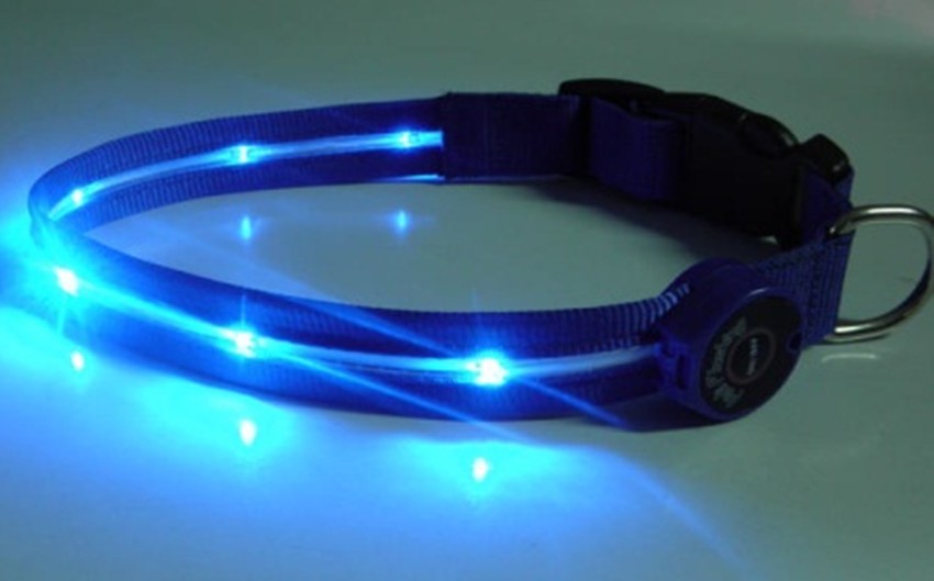 nylon illuminated pet safety collar