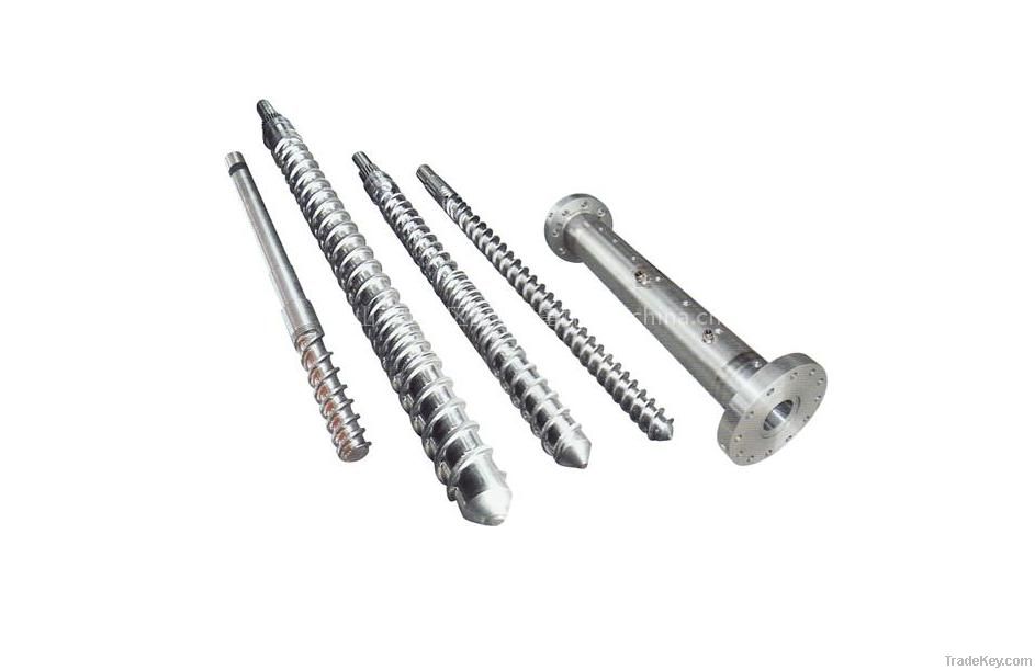 Rubber machine screw barrel