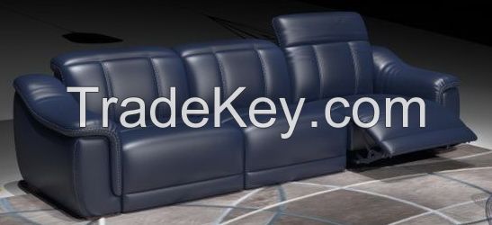 genuine leather reclining sofa