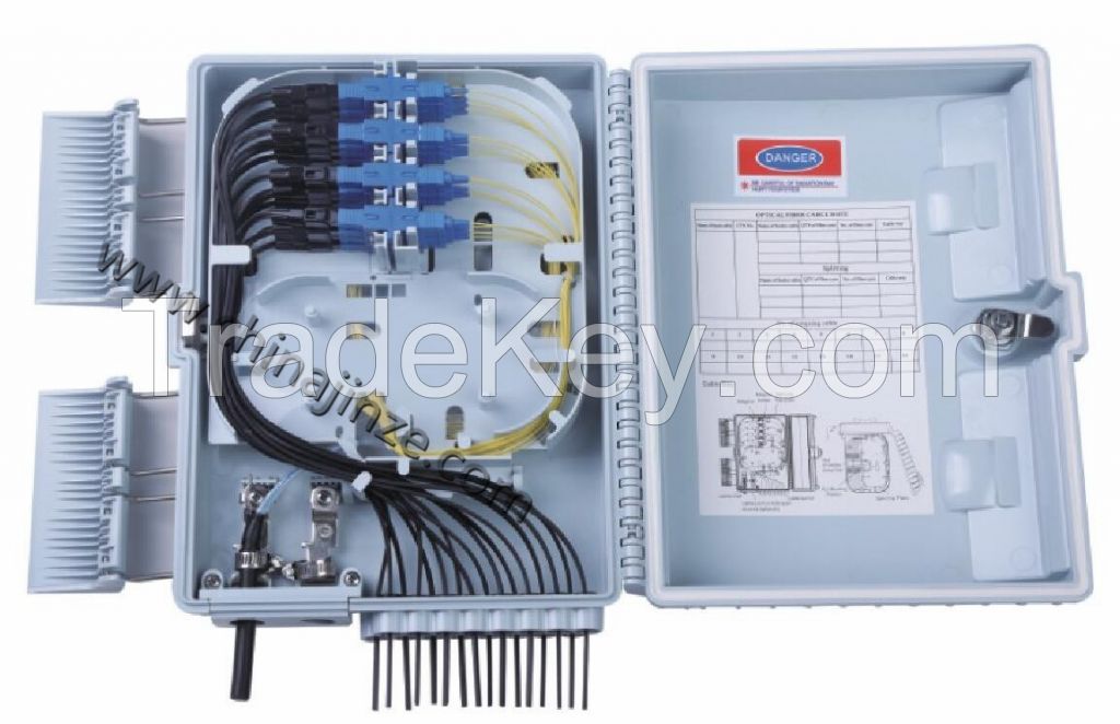 16 core ftth fiber optic  cable metal distribution box,termination box