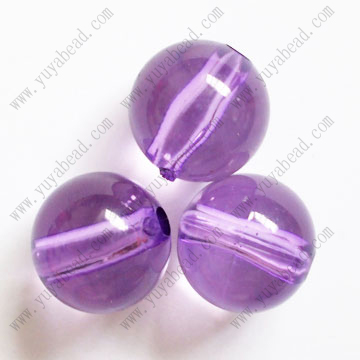 round ball crystal clear beads