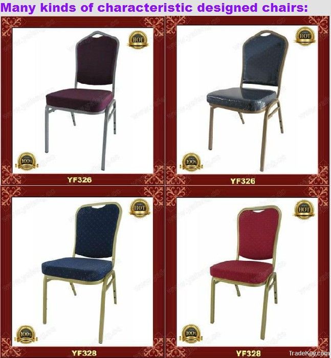 Exquisite gold aluminum Banquet chair YF312