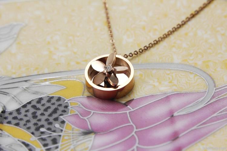 fashion charm necklace, rose gold fashion pendant