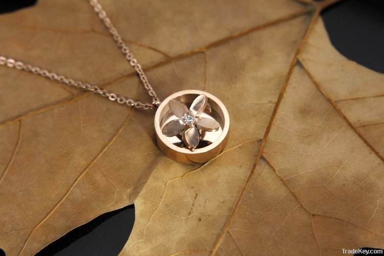 fashion charm necklace, rose gold fashion pendant