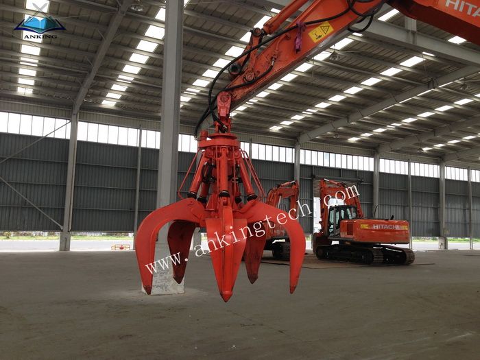 Hydraulic Orange Peel Grab for excavator scrap handing