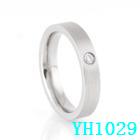 Stainless steel diamond ring