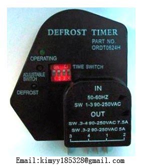 Refrigerator adjustable defrost timer