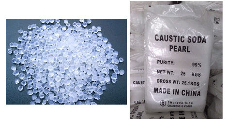 Caustic soda pearl