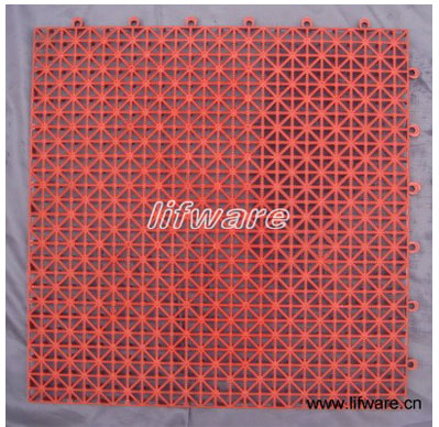 plastic interlocking floor tile