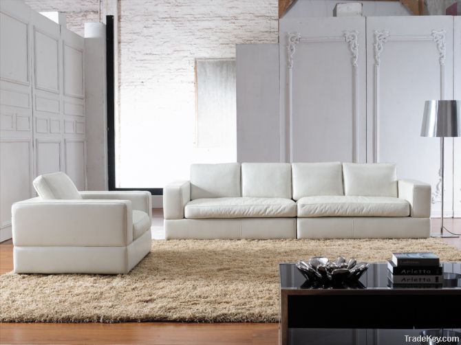 Italian leather modern design hotel sofa