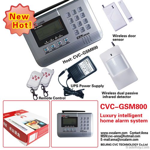 New wireless Luxury intelligent home alarm system gsm