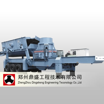 Mobile vsi crushing plant