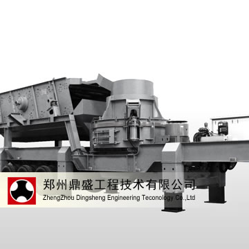 Mobile vsi crushing plant