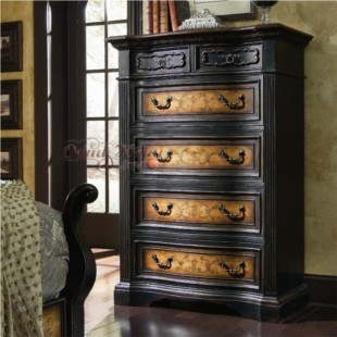 Solid wood carved 1108D No.1 chest of drawer