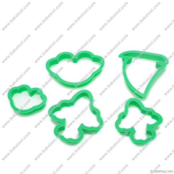 5pcs Plastic Vehicle&amp;transportation Shape Fondant cookie cutters set