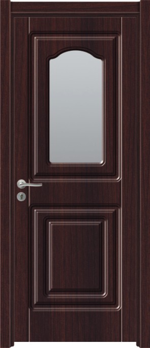 Black MDF interior door with glass