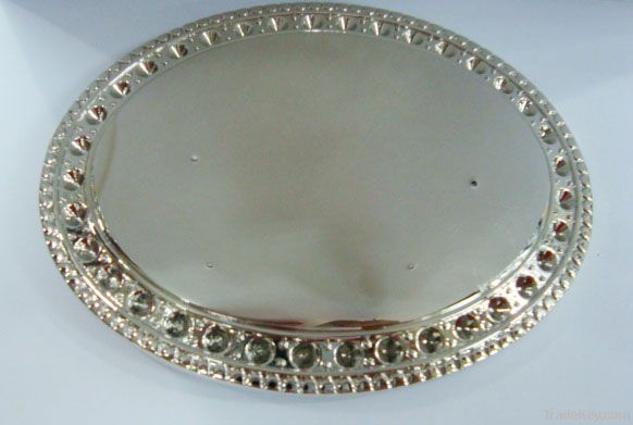 fashion oval plain belt buckle with rhinestones-- 1958