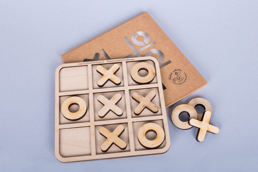 Wooden table game Tic Tac Toe