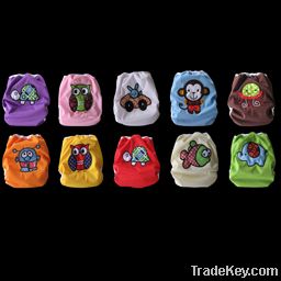 Hot sale 2012 new designed PUL applique cover cloth diapers washable