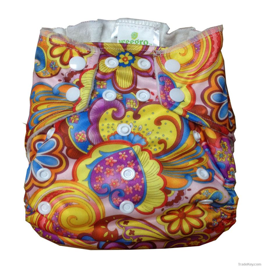 2013 hot sale PUL AI2 diapers washable double gussets, microfleece