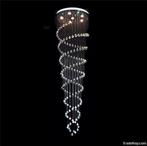 2013 hot sales Dia50*H250cm modern crystal ceiling light