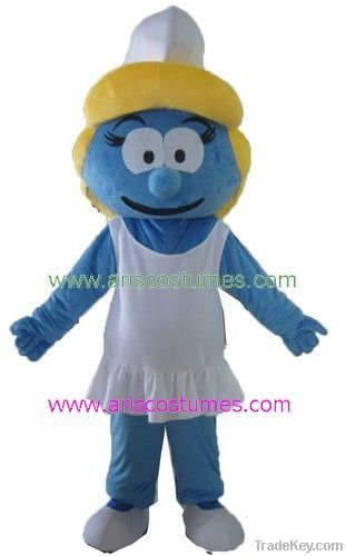 smurf mascot costume, cartoon mascot, party costumes