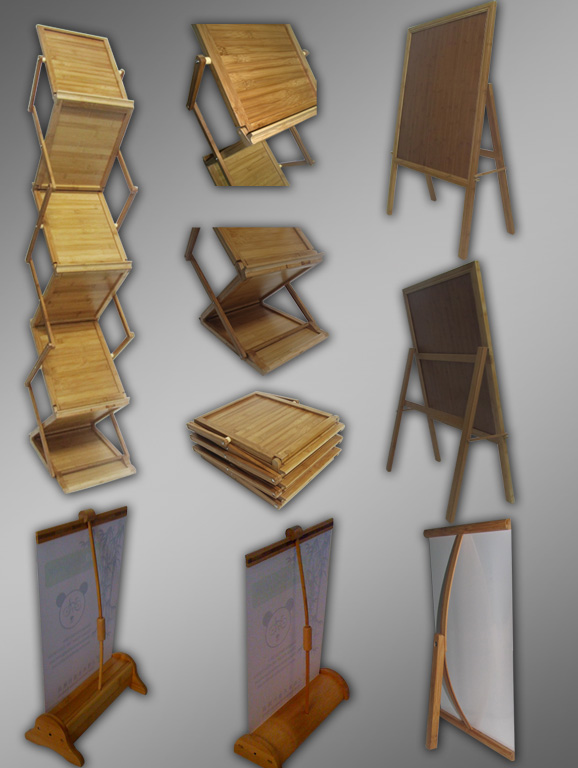 Bamboo Banner Stand