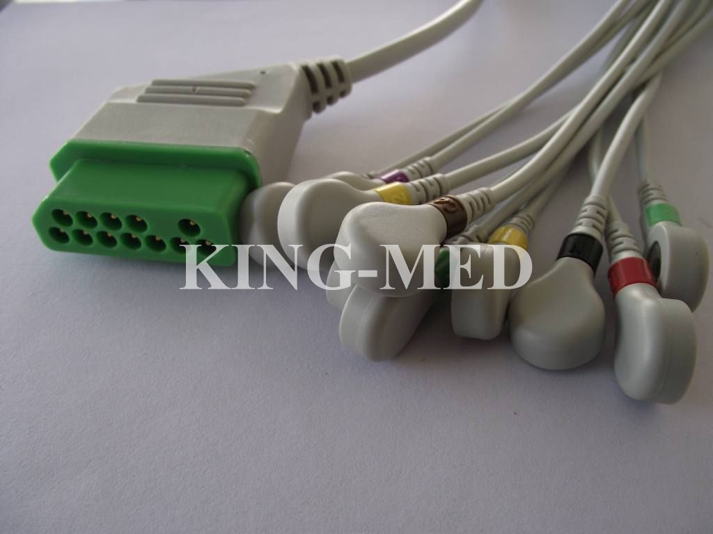 One-Piece Series 5 lead EKG Cable for Nihon Kohden BSM-2301