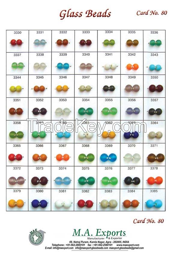 Round small hole Glass beads