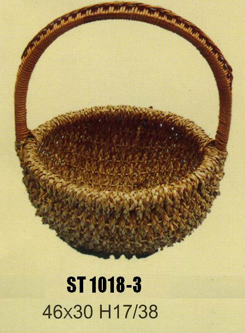 Bamboo and rattan basket